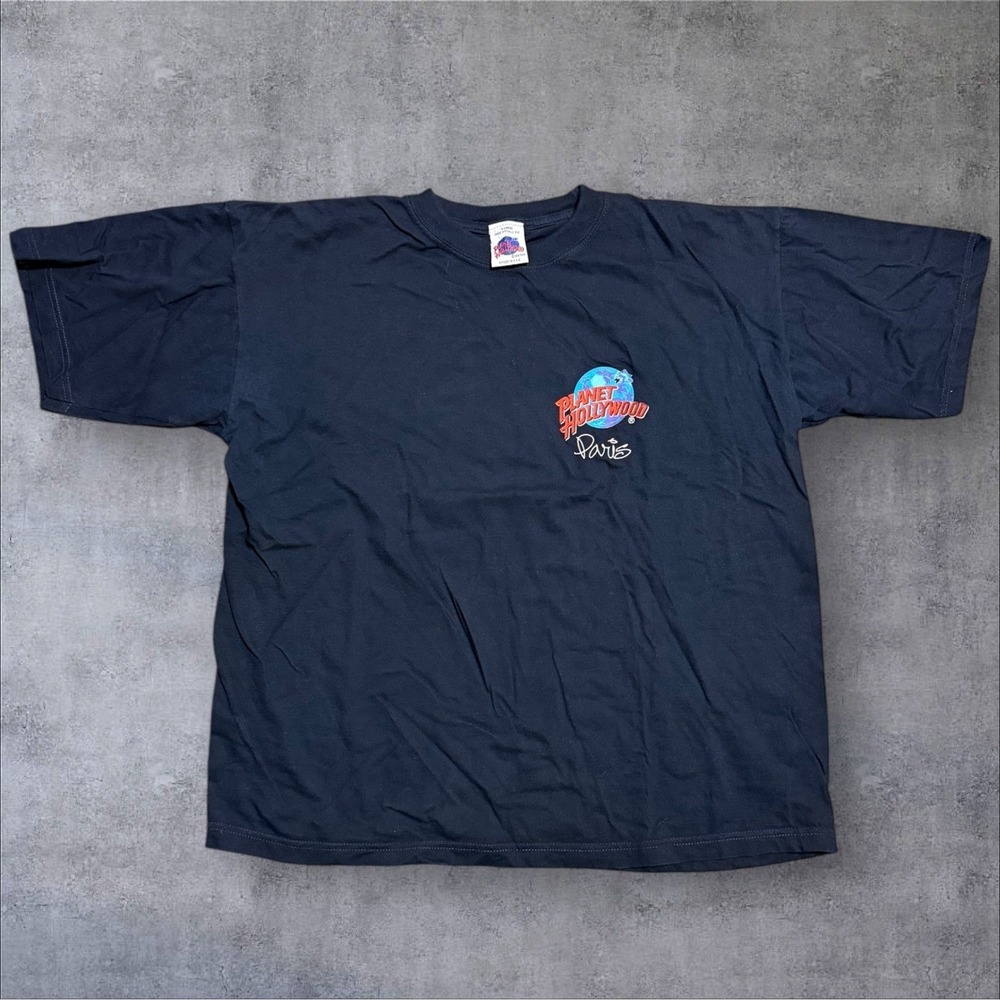 VINTAGE Hard Rock Cafe T-Shirt Mens XL Paris Black Short Sleeve 1991